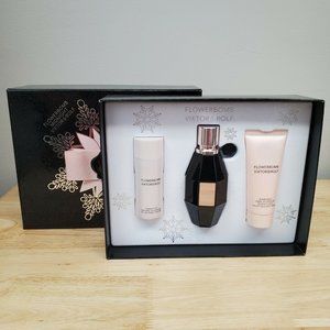 Viktor & Rolf Flowerbomb Midnight Perfume 1.7 oz, Gift Set of 3 NIB